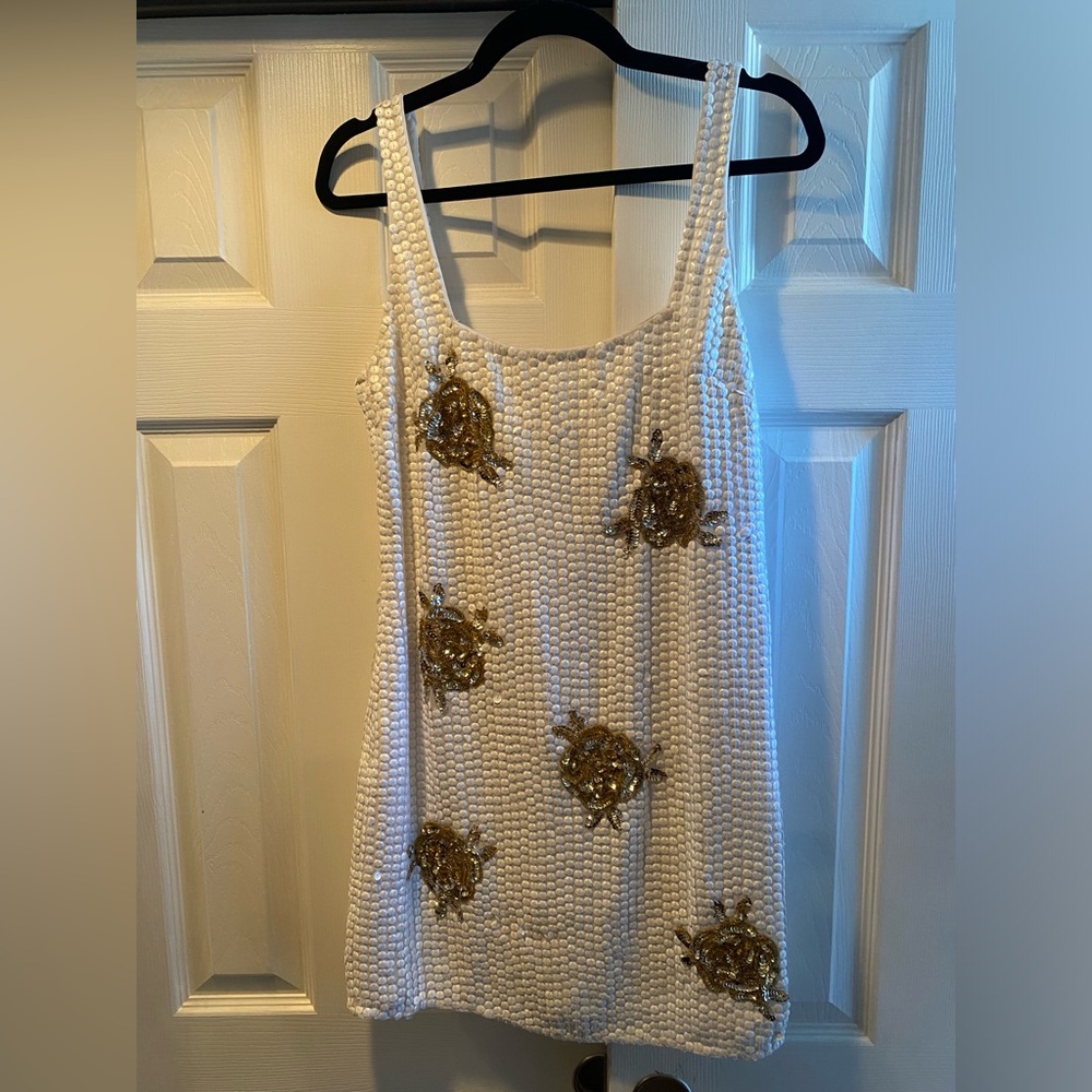 Fun White Sequence Dress